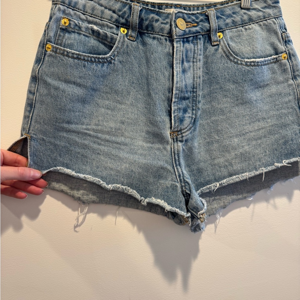 Amuse Society Denim Cutoff Shorts - Picture 2 of 4
